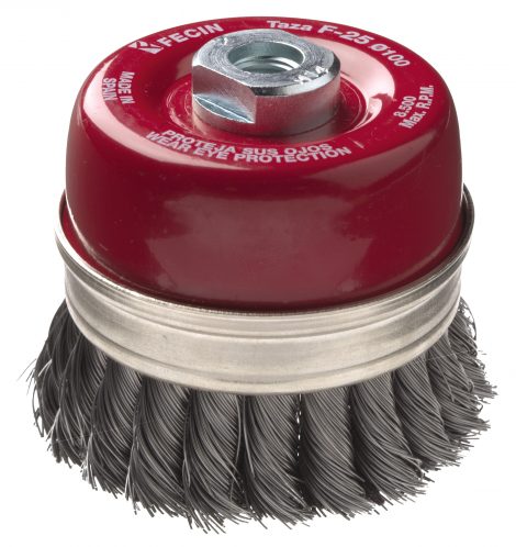 מברשת פלדה כוס צמה ספרדי FECIN