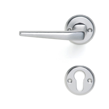 ידית דלת אלומניום 236 צילינדר/מפתח עם רוזטות