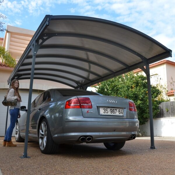 חניה לרכב מאלומיניום - דגם ויטוריה יחיד מק"ט 2348