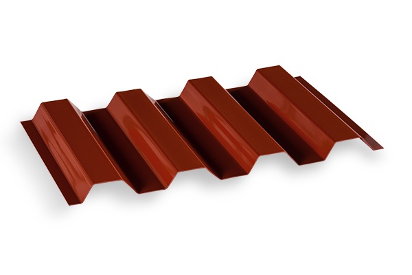 סנטף - לוח גלי פוליקרבונט - אדום