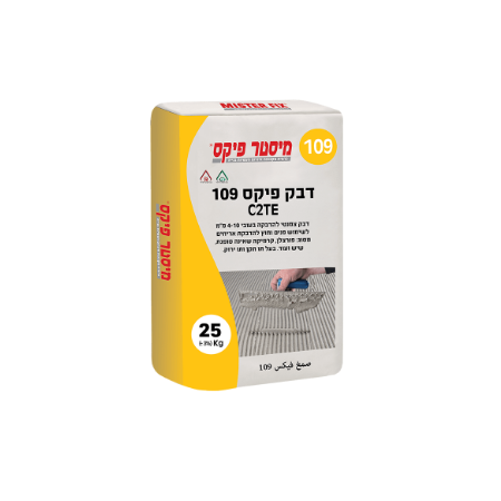 דבק לקרמיקה 109 לקרמיקה ופורצלן מיסטר פיקס 25 ק"ג