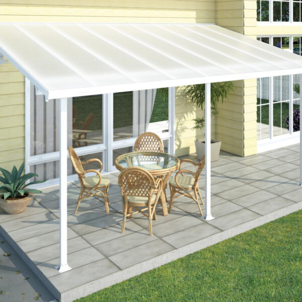 פרגולה אלומיניום  5.46X3 פריה לבנה 2774